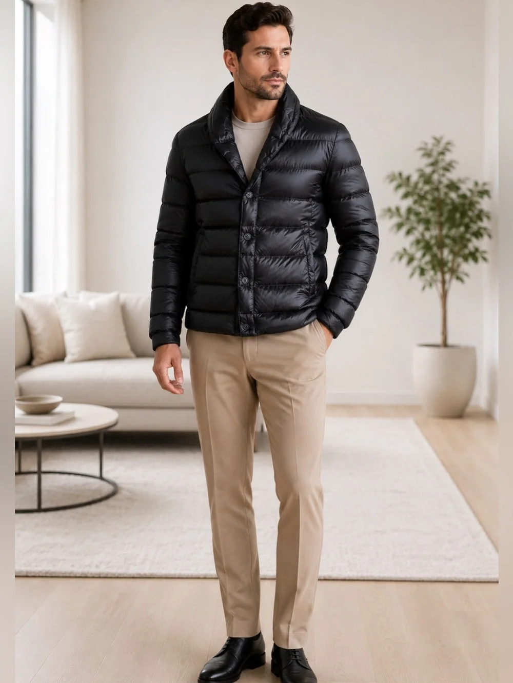 RLX Ralph Lauren Black Quilted Down Puffer Jacket Size M